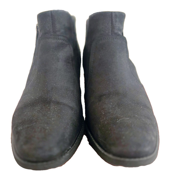 UGG Aureo II Waterproof Suede Side Zip Ankle Boot Black Size 8 - Picture 2 of 9